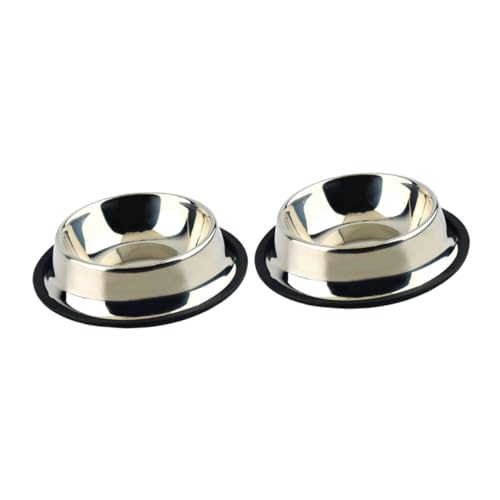 DRESSOOS Robuste Futternäpfe Aus Edelstahl 2er-Set Nicht Für Katzen Und Hunde Geeignet 18 cm Durchmesser von DRESSOOS