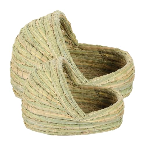 DRESSOOS 2pcs Hühnerstall Nest Woven Huhn Bett Natürliche Nest Komfortable Legen Für Hens von DRESSOOS