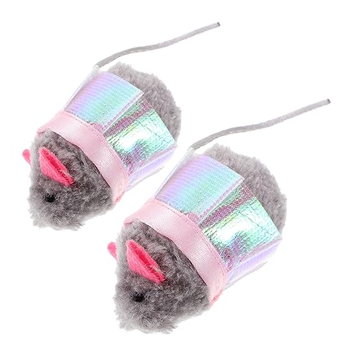 DRESSOOS 2stücke Katzenminze Spielzeug Interaktives Weiches Plüschiges Katzenspielzeug Für Kätzchen Und Katzen Für Indoor-Spiel Und Beschäftigung von DRESSOOS