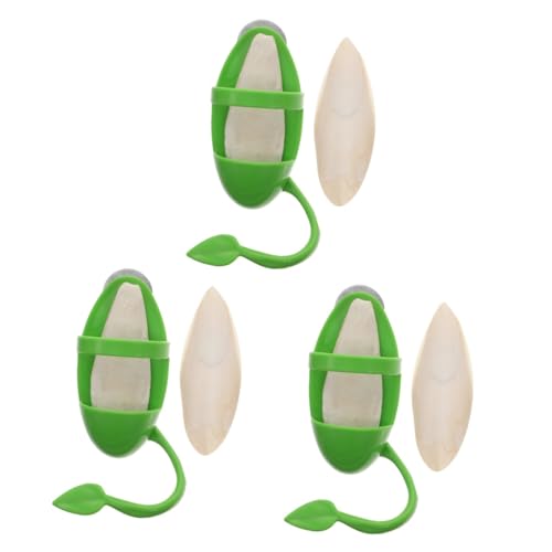 DRESSOOS 3 Sets Vogel Mit Tintenfischskelett Käfiggestell Gemüsegestell Papageienfütterungswerkzeug Futterbehälter Wellensittichfutter Vogel Tintenfischgestell Papageienfütterungsgestell von DRESSOOS