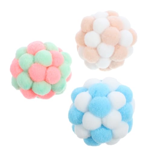 DRESSOOS 3 Stück Katzenglockenball, Katzenkratzbaum, Katzenkratzspielzeug, Kätzchenbedarf, Katzenkratzbälle, Haustierspielzeug Für Katzen, Bälle Für Katzen, Kätzchenspielzeug, Katzenbälle, von DRESSOOS