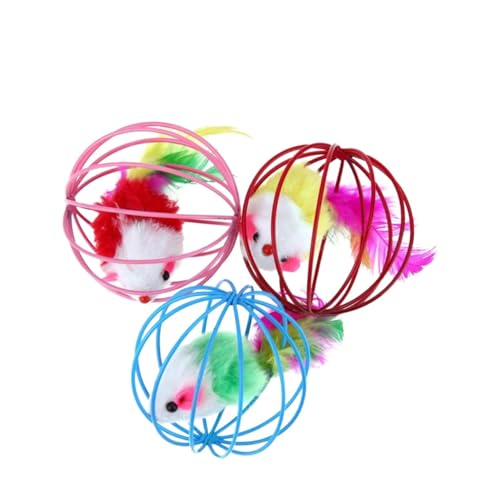 DRESSOOS 3er-Pack Realistische Katzenspielzeug- Spielzeugmaus Zum Mentalen Spielen Für Katzen Zufällige Farbe DRESSOOS 3er-Pack Realistische Katzenspielzeug- Spielzeugmaus Zum Mentalen Spielen Für Katzen Zufällige Farbe von DRESSOOS