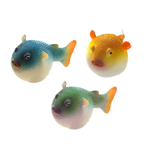DRESSOOS 3 Stücke Simulierte Puffer Fisch Decor Künstliche Silikon Aquarium Ornament Tank Dekoration DRESSOOS 3 Stücke Simulierte Puffer Fisch Decor Künstliche Silikon Aquarium Ornament Tank Dekoration von DRESSOOS