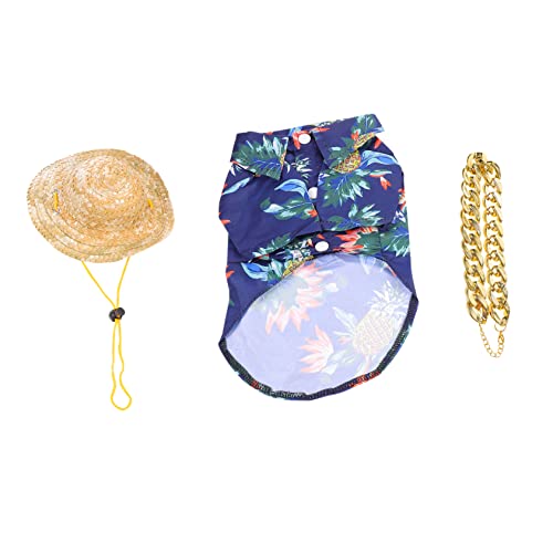 DRESSOOS Hawaiian Pet Kit Hund T-Shirt Halskette Zubehör Set Haustierbedarf Für Geburtstag DRESSOOS Hawaiian Pet Kit Hund T-Shirt Halskette Zubehör Set Haustierbedarf Für Geburtstag von DRESSOOS