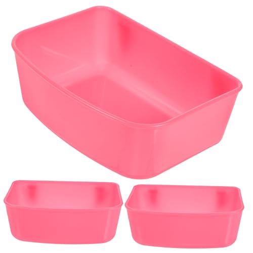 DRESSOOS 3 Stück Vogelkäfig Futternapf Kunststoff Vogel Futterspender für Papageien Kaninchen Hamster Multifunktionale Fütterungs und Wasserschale Leicht zu Reinigen von DRESSOOS