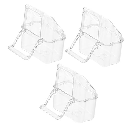 DRESSOOS 3er Set Anti Spritz Futterboxen Für Vögel Futterbehälter Mit Flachem Boden Kreative Stand Dekoration Für Die Vogelkäfig Nutzung Ideal Für Papageien Und Andere Ziervögel von DRESSOOS