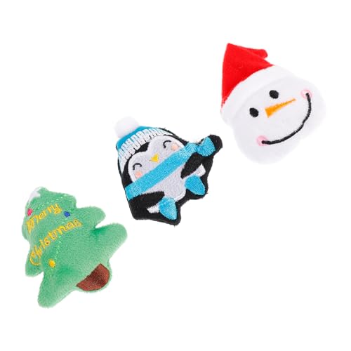 DRESSOOS 3-teiliges Weihnachtskauspielzeug für Hunde Plüschspielzeug für Haustiere Katzen Hunde Beißspielzeug Heimtierbedarf weicher Weihnachtsbaum Pinguin Schneemann DRESSOOS 3-teiliges Weihnachtskauspielzeug für Hunde Plüschspielzeug für Haustiere Katzen Hunde Beißspielzeug Heimtierbedarf weicher Weihnachtsbaum Pinguin Schneemann von DRESSOOS