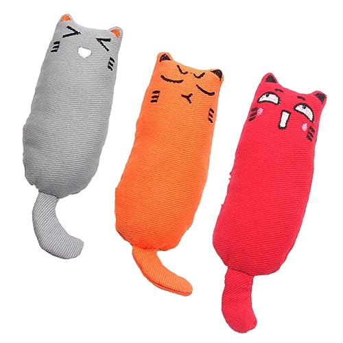 DRESSOOS 3St Katzenminze Spielzeug interaktives Spielzeug leintücher Toy Set Premium-Katzenspielzeug Katze Katzenminze Spielzeuge Kauspielzeug für Katzen Haustierprodukte Backenzahn Stoff von DRESSOOS