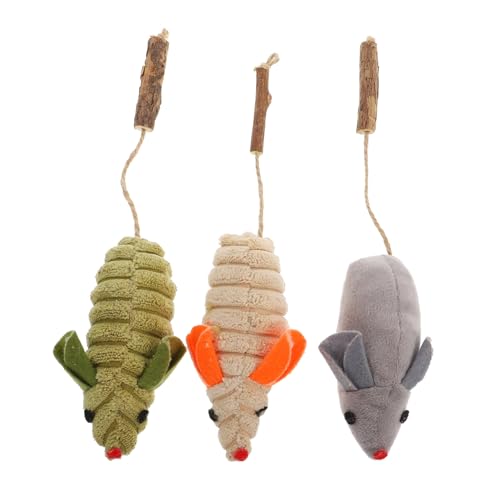 DRESSOOS 3St Katzenspielzeug interaktives knete Plush Katzen-Teaser Katzenglocke Zauberstab Kauspielzeug für Katzen Katzenminze- für Haustiere Plüsch DRESSOOS 3St Katzenspielzeug interaktives knete Plush Katzen-Teaser Katzenglocke Zauberstab Kauspielzeug für Katzen Katzenminze- für Haustiere Plüsch von DRESSOOS