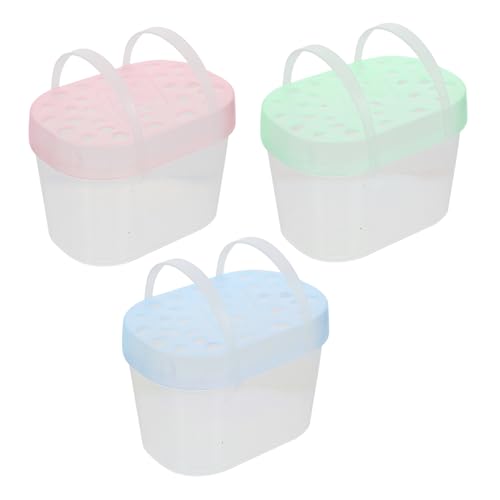DRESSOOS Hamster-Tragetasche Käfig 3 Stück Reisekäfige für Haustiere Leicht Zu Reinigen Sicher für Unterwegs Zufällige Farbe von DRESSOOS