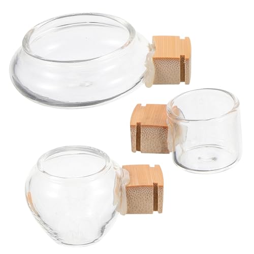 DRESSOOS Vogelkäfig Wasser Feeder 3pc Glas Vogel Lebensmittel Schüssel Papagei Feeder Wiederverwendbare DRESSOOS Vogelkäfig Wasser Feeder 3pc Glas Vogel Lebensmittel Schüssel Papagei Feeder Wiederverwendbare von DRESSOOS