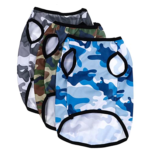 DRESSOOS 3st Haustierweste Tarnkleidung Für Hunde Kleidung Für Kleine Hunde Hundekleidung, Hundekühlkissen Kleider Tarnweste Für Welpen Bekleidung Hundehemden-Outfit Hundeshirt Polyester DRESSOOS 3st Haustierweste Tarnkleidung Für Hunde Kleidung Für Kleine Hunde Hundekleidung, Hundekühlkissen Kleider Tarnweste Für Welpen Bekleidung Hundehemden-Outfit Hundeshirt Polyester von DRESSOOS