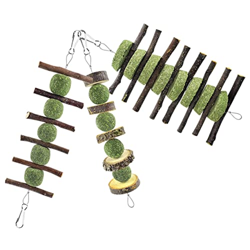 DRESSOOS 3er-Pack Kauspielzeug Aus Holz Zweig-Snacks Für Haustiere Hamster-beißspielzeug Meerschweinchen-beißspielzeug von DRESSOOS