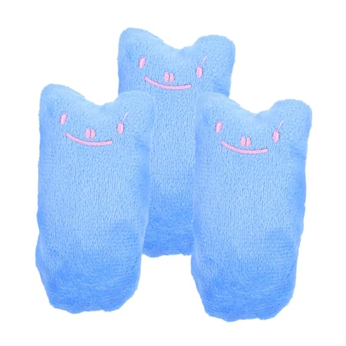 DRESSOOS 3stücke Teiliges Katzenminze-kauspielzeug Aus Langlebigem Plüsch Interaktive Zahnpflege Für Katzen Für Indoor-Spiel Und Aktive Beschäftigung von DRESSOOS
