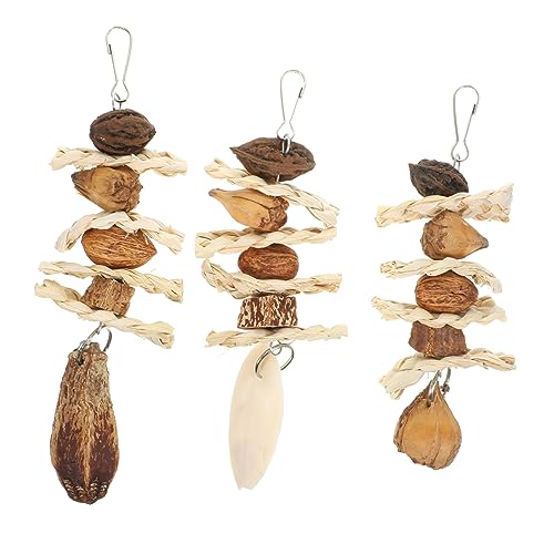 DRESSOOS Papageienkäfig-Spielzeug 3er-Pack Natürliches Vogel-kauspielzeug Vogel-schaukelspielzeug Vogelspielzeug Aus Holzmaterial DRESSOOS Papageienkäfig-Spielzeug 3er-Pack Natürliches Vogel-kauspielzeug Vogel-schaukelspielzeug Vogelspielzeug Aus Holzmaterial von DRESSOOS