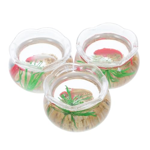 DRESSOOS 3stücke Miniatur Fischglas Realistisches Goldfischglas Für Puppenhaus Deko Lebensechte -Fische Als Gartenaccessoires Für Kreative Miniatur Landschaften DRESSOOS 3stücke Miniatur Fischglas Realistisches Goldfischglas Für Puppenhaus Deko Lebensechte -Fische Als Gartenaccessoires Für Kreative Miniatur Landschaften von DRESSOOS
