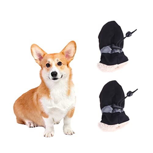 DRESSOOS Regenstiefel 4 Stück Hausschuhe Drinnen Hund Plüsch Stiefel Haustierschuhe Für Chihuahua Turnschuhe Hund Im Freien Stiefel Kleine Hundestiefel Schuhschutz Welpenschuhe Hündchen von DRESSOOS