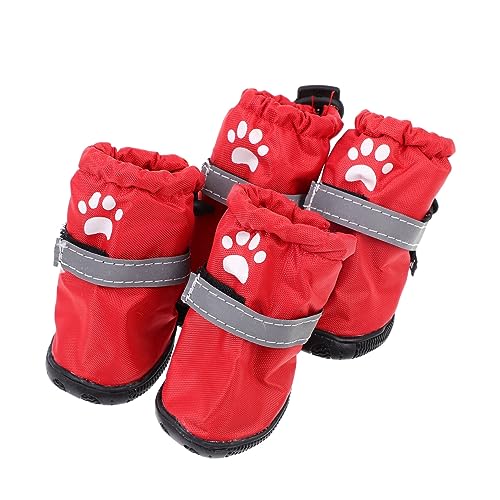 DRESSOOS Hundeschuhe Keine Haustier-Regenschuhe Für Und Mittelgroße Hunde Rot Größe 2 von DRESSOOS