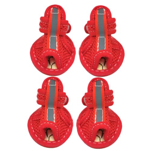 DRESSOOS 4 Stück Haustier Sandalen, Atmungsaktive Hundeschuhe, Welpenschuhe, rutschfeste Schuhe, Haustierschuhe, Pfotenschutz, Schuhe Für Hunde, Praktische Hundeschuhe, Heimtierbedarf, DRESSOOS 4 Stück Haustier Sandalen, Atmungsaktive Hundeschuhe, Welpenschuhe, rutschfeste Schuhe, Haustierschuhe, Pfotenschutz, Schuhe Für Hunde, Praktische Hundeschuhe, Heimtierbedarf, von DRESSOOS