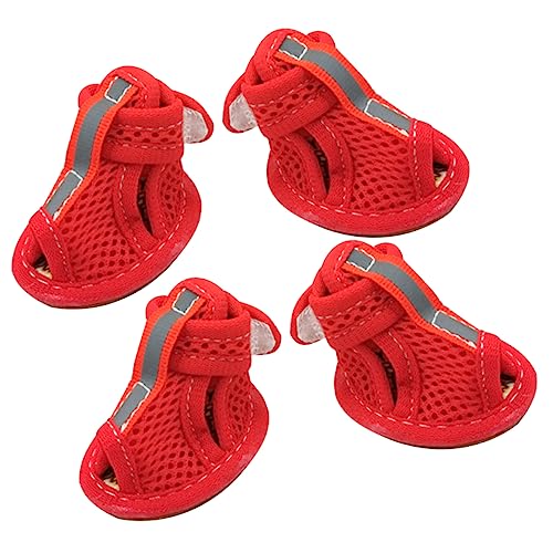 DRESSOOS Mesh-hundeschuhe Bequeme Atmungsaktive Haustier-Sandalen Ohne Sohle Für Hunde von DRESSOOS