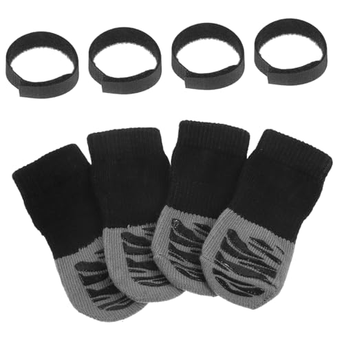 DRESSOOS 4 Stück Haustier Socken Kompakte Haustiersocken Tragbare Warme Socken Pfotensocken Austauschbare Hundesocken Hundezubehör Atmungsaktive Wintersocken Abriebfeste Hundesocken Nylon von DRESSOOS