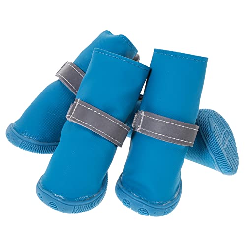 DRESSOOS 4 Stücke Nicht-hundeschuhe Reflektierende Streifen Bequeme Welpenhundestiefel für Das Wetter DRESSOOS 4 Stücke Nicht-hundeschuhe Reflektierende Streifen Bequeme Welpenhundestiefel für Das Wetter von DRESSOOS