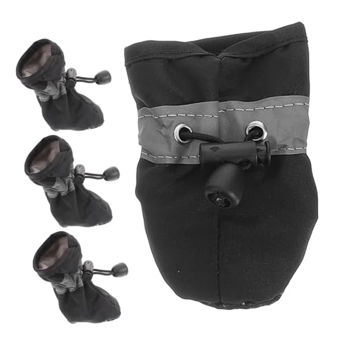 DRESSOOS 4 Stück rutschfeste Hundeschuhe Praktische Haustierschuhe Für Hunde Und Welpen Bequeme Hundestiefel Mit Grip Für Hartholzböden Bequemes Schuhwerk Für Haustiere von DRESSOOS
