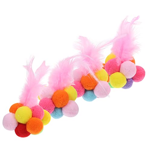 DRESSOOS Katzen Kratzen Spielzeug 4 Stück Katzen Kratzball Spielzeug Katzenspielzeug Mit Schmetterling Katzenkratzer Ball Für Kätzchen Haustier Kratzspielzeug Ideal Für Katzen Spielspaß von DRESSOOS