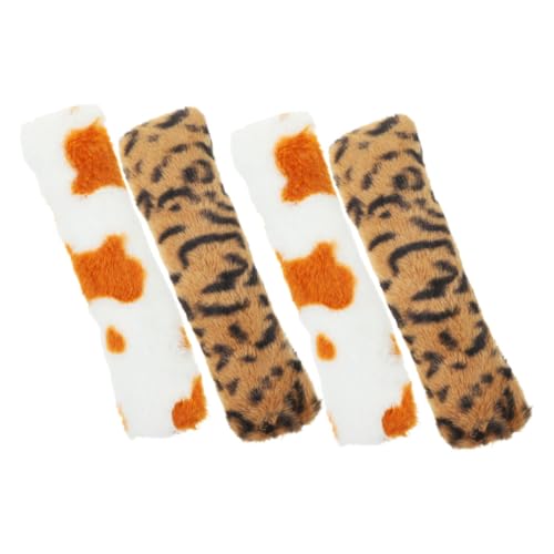 DRESSOOS 4 Stück Katzenkissenspielzeug Katzenminze-Kissen mit Leopardenmuster Kauspielzeug für interaktives katzenspielzeug Interactive cat Toy Spielzeuge Kätzchen Spielzeug Haustier Kicker von DRESSOOS