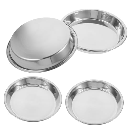 DRESSOOS 4 Stück Katzennapf Edelstahl pet Bowl katzenfutter schüssel Katze wasserbrunnen Kleiner hundewassernapf Katzennäpfe Wassernäpfe Kätzchen-Wassernapf Haushalt Bart Hündchen von DRESSOOS