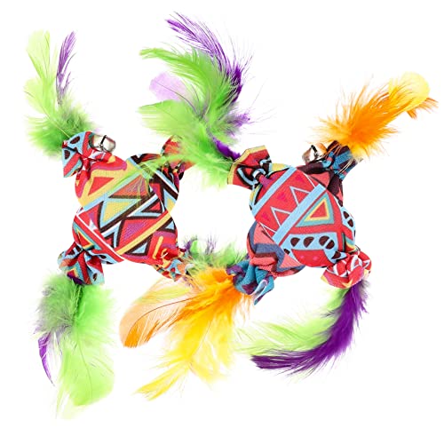 DRESSOOS Katze Intelligenz 4pcs Katze Spielzeug Glocke Kompakte Kätzchen Teaser Lustige Teaser Sticks Haustier Spielzeug von DRESSOOS