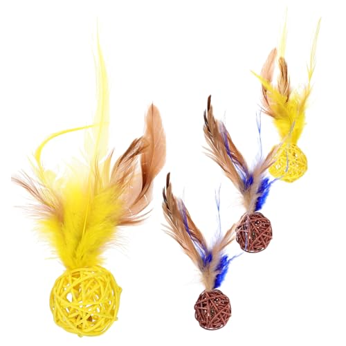 DRESSOOS 4stücke Rattan Katzenspielzeug Mit Glöckchen Interaktive Spielbälle Für Katzen Für Drinnen Fördert Spiel Und Beschäftigung Langeweile Und Stress DRESSOOS 4stücke Rattan Katzenspielzeug Mit Glöckchen Interaktive Spielbälle Für Katzen Für Drinnen Fördert Spiel Und Beschäftigung Langeweile Und Stress von DRESSOOS