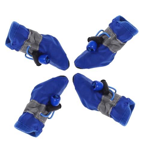 DRESSOOS Haustierschuhe 4er-Pack Hundeschuhe für Hunde Bequem Einfach Anzuziehen für Outdoor-aktivitäten von DRESSOOS