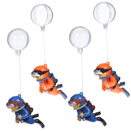 DRESSOOS Aquarium Ornament Set 4 Pack Unterwasser Taucher Schwimmende Dekore Fisch Tank Zubehör DRESSOOS Aquarium Ornament Set 4 Pack Unterwasser Taucher Schwimmende Dekore Fisch Tank Zubehör von DRESSOOS