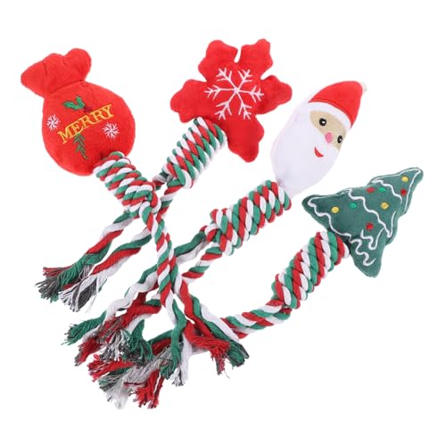 DRESSOOS 4stücke Teiliges Kauspielzeug Hunde Knotendesign Weihnachtsmotive Langlebig Und Handlich Für Zahnreinigung Und Spielspaß Mit Ihrem DRESSOOS 4stücke Teiliges Kauspielzeug Hunde Knotendesign Weihnachtsmotive Langlebig Und Handlich Für Zahnreinigung Und Spielspaß Mit Ihrem von DRESSOOS