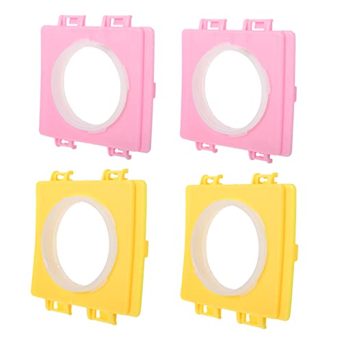DRESSOOS 4Stücke Hamsterkäfig Verbindungsbrett Käfigrohrverbinder Zubehör für Hamstertunnel Flexible Verbindungsplatten für Kleintiere Ideales Verbindungselement für Hamsterkäfige von DRESSOOS