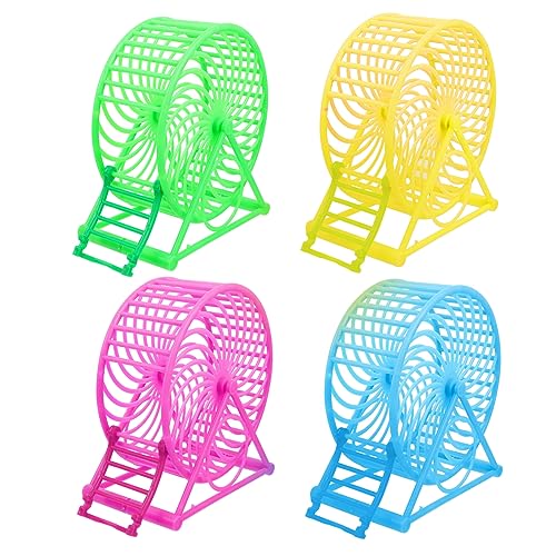 DRESSOOS Leises Hamster-laufrad 4 Stück Heimtierbedarf Zwerghamster-Spielzeug Laufrad Für Kleintiere Stummes Laufrad Heimdekoration DRESSOOS Leises Hamster-laufrad 4 Stück Heimtierbedarf Zwerghamster-Spielzeug Laufrad Für Kleintiere Stummes Laufrad Heimdekoration von DRESSOOS