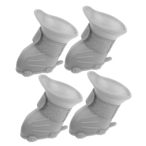 DRESSOOS 4Stücke wasserdichte Hundeschuhe für Outdoor Aktivitäten rutschfeste Pfotenschutz für Regnerische Leichte und Bequeme Welpenstiefel für und Schutz von DRESSOOS