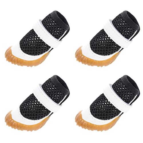 DRESSOOS 4pcs Sommerhundeschuhe Mesh Hundestiefel Sommer Welpe Boot Anti-schlupf-hundestiefel DRESSOOS 4pcs Sommerhundeschuhe Mesh Hundestiefel Sommer Welpe Boot Anti-schlupf-hundestiefel von DRESSOOS