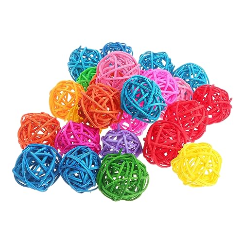 DRESSOOS 50stücke Rattanball Spielzeug Für Papageien Vögel Korbgeflecht Rattan Bälle Kauspielzeug Aus Natürlichen Materialien Kugelförmige Rattanbälle Für Kauaktivitäten Bunte Vogelspielzeu DRESSOOS 50stücke Rattanball Spielzeug Für Papageien Vögel Korbgeflecht Rattan Bälle Kauspielzeug Aus Natürlichen Materialien Kugelförmige Rattanbälle Für Kauaktivitäten Bunte Vogelspielzeu von DRESSOOS