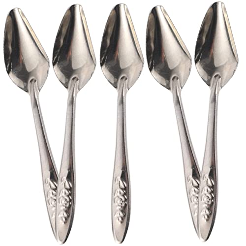 DRESSOOS 5 Stücke Papagei Baby Vogel Fütterung Löffel Pfingstrose Metall Feeder Löffel Für Nymphensittich von DRESSOOS