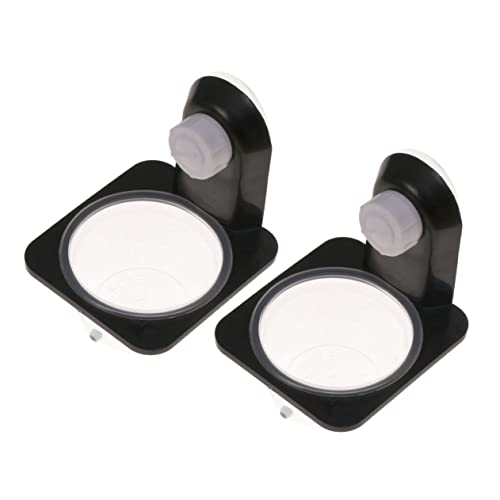 DRESSOOS Futter- Und Wassernapf Für Reptilien 5er-Pack Für Eidechsen Und Schildkröten Reptiliennäpfe Schwarz Zur Wandmontage von DRESSOOS