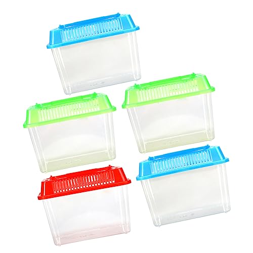 DRESSOOS 5St tragbares Mini-Aquarium Aquarien aus Mini-Fischbox aus kunststoffbehälter Plastic Tier -Aquarium Schildkrötenpanzer Meeresschildkröte von DRESSOOS