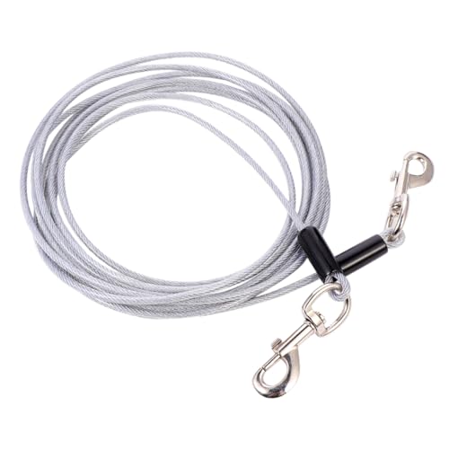 DRESSOOS 5mm*3m Stahlseil Hundeleine 1Pc Outdoor Anti Biss Hundezugleine Mit Doppelkopf Praktische Leine Für Welpen Robuste Hundeleine Für Sicheres Gassi Gehen DRESSOOS 5mm*3m Stahlseil Hundeleine 1Pc Outdoor Anti Biss Hundezugleine Mit Doppelkopf Praktische Leine Für Welpen Robuste Hundeleine Für Sicheres Gassi Gehen von DRESSOOS