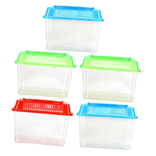 DRESSOOS Handheld Aquarium Box Für Haustiere Transparente Futterbox Für Reptilien Schildkröten Und Hamster Gemischte Farben von DRESSOOS