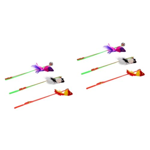 DRESSOOS 6 STK Haustier Katzenspielzeug interaktives katzenspielzeug Interactive cat Toy cat Stick katzenspielzeig Katze necken Stock Kätzchen neckendes Spielzeug Katze spielt Stock DRESSOOS 6 STK Haustier Katzenspielzeug interaktives katzenspielzeug Interactive cat Toy cat Stick katzenspielzeig Katze necken Stock Kätzchen neckendes Spielzeug Katze spielt Stock von DRESSOOS