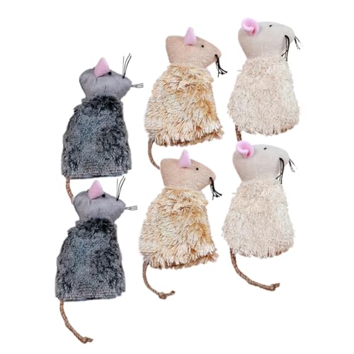 DRESSOOS Kauspielzeug Für Katzen 6 Stück Plüschmäuse Katzenspielzeug Plüschmaus-Spielzeug Für Katzenbabys Interaktives Ausgestopftes Katzenspielzeug Heimtierbedarf DRESSOOS Kauspielzeug Für Katzen 6 Stück Plüschmäuse Katzenspielzeug Plüschmaus-Spielzeug Für Katzenbabys Interaktives Ausgestopftes Katzenspielzeug Heimtierbedarf von DRESSOOS