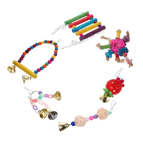 DRESSOOS Vogel Sitzstange Spielzeug Schaukel Und Leiter Holz Sitzstange Spielzeug Für Papageien Sittiche Aras Finken DRESSOOS Vogel Sitzstange Spielzeug Schaukel Und Leiter Holz Sitzstange Spielzeug Für Papageien Sittiche Aras Finken von DRESSOOS