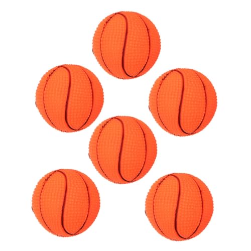 DRESSOOS 6 Stück Vinyl Sound, Kleine Basketball Hundebälle, Kleine Hundebälle, Quietschendes Hundespielzeug, Hunde Basketballspielzeug, Basketball Quietschspielzeug, Basketball, Hunde DRESSOOS 6 Stück Vinyl Sound, Kleine Basketball Hundebälle, Kleine Hundebälle, Quietschendes Hundespielzeug, Hunde Basketballspielzeug, Basketball Quietschspielzeug, Basketball, Hunde von DRESSOOS
