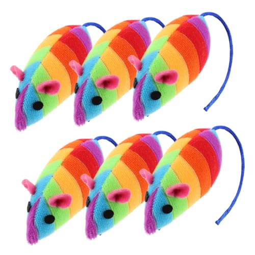 DRESSOOS Mäusespielzeug Für Katzen 6er-Pack Beißspielzeug Für Kätzchen Plüschmaus Interaktives Spielzeug Für Hauskatzen DRESSOOS Mäusespielzeug Für Katzen 6er-Pack Beißspielzeug Für Kätzchen Plüschmaus Interaktives Spielzeug Für Hauskatzen von DRESSOOS